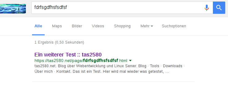 Keyword in URL